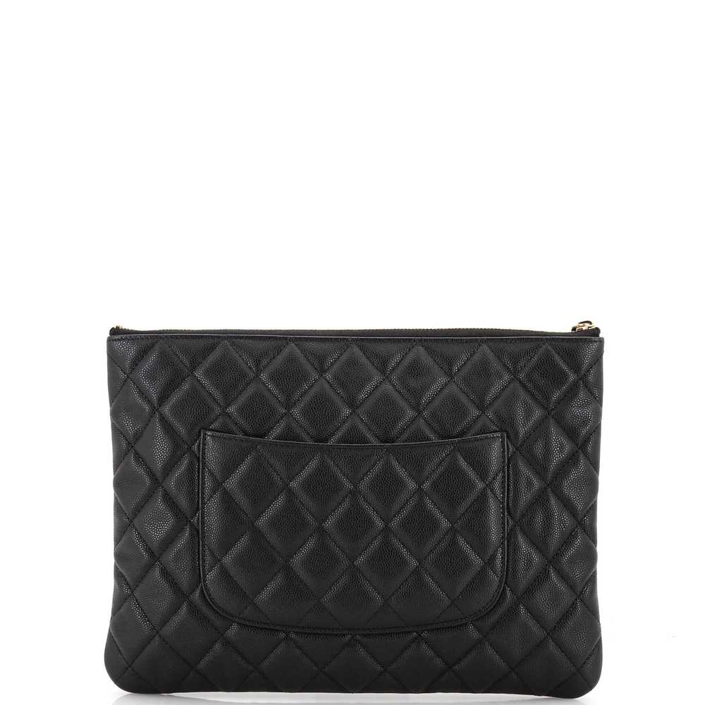 CHANEL O Case Clutch Quilted Caviar Medium - image 4