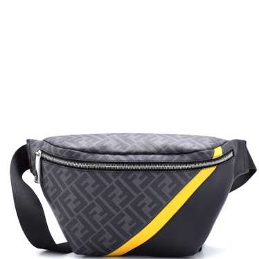 FENDI Zip Belt Bag Zucca Coated Canvas and Leather