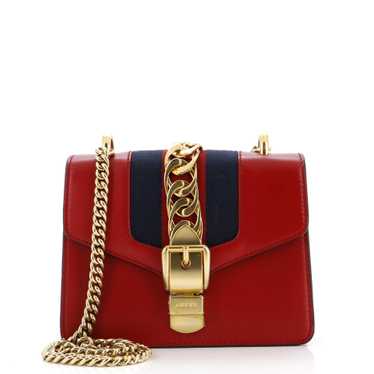 GUCCI Sylvie Chain Shoulder Bag Leather Mini - image 1