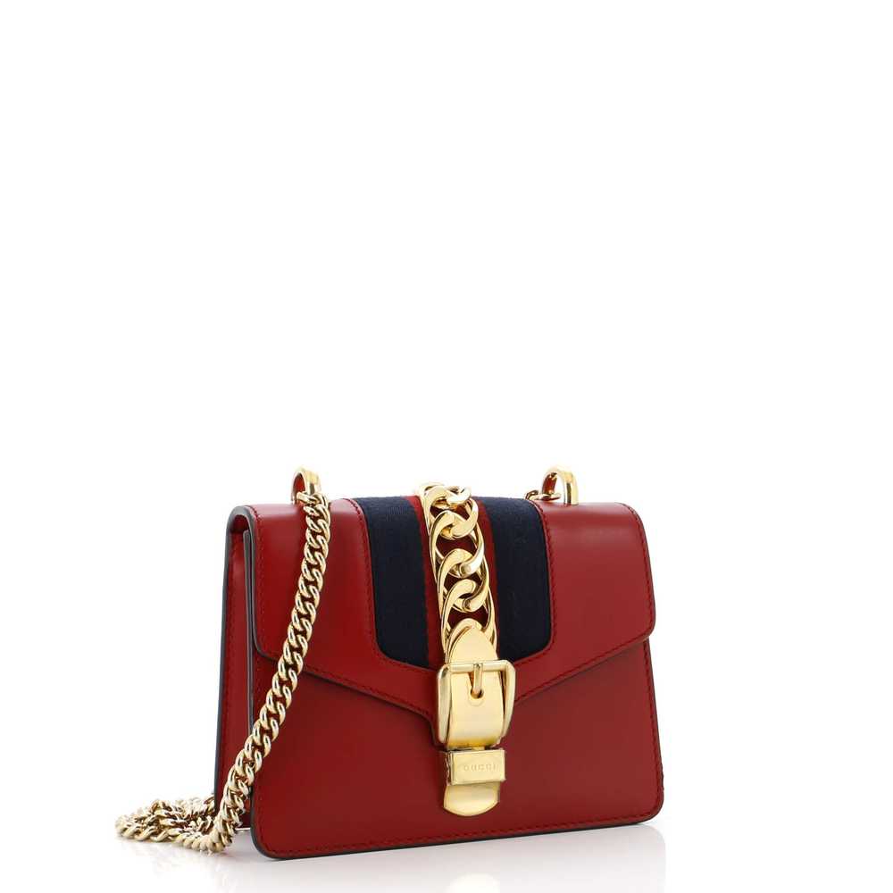 GUCCI Sylvie Chain Shoulder Bag Leather Mini - image 3