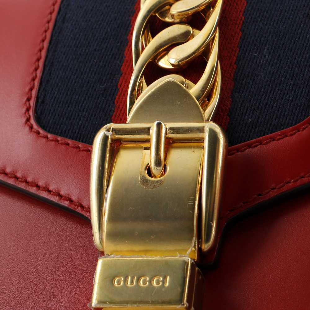 GUCCI Sylvie Chain Shoulder Bag Leather Mini - image 7