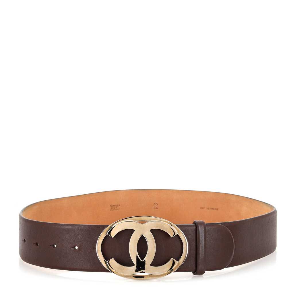 CHANEL Oval CC Belt Calfskin Wide 85 - image 2