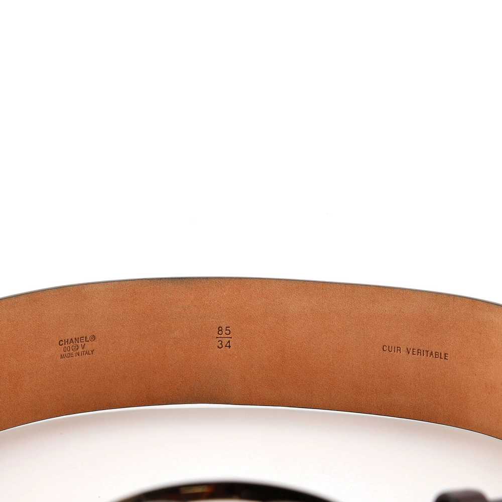 CHANEL Oval CC Belt Calfskin Wide 85 - image 3