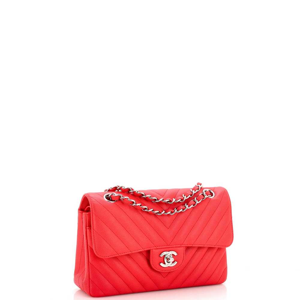 CHANEL Classic Double Flap Bag Chevron Caviar Sma… - image 3