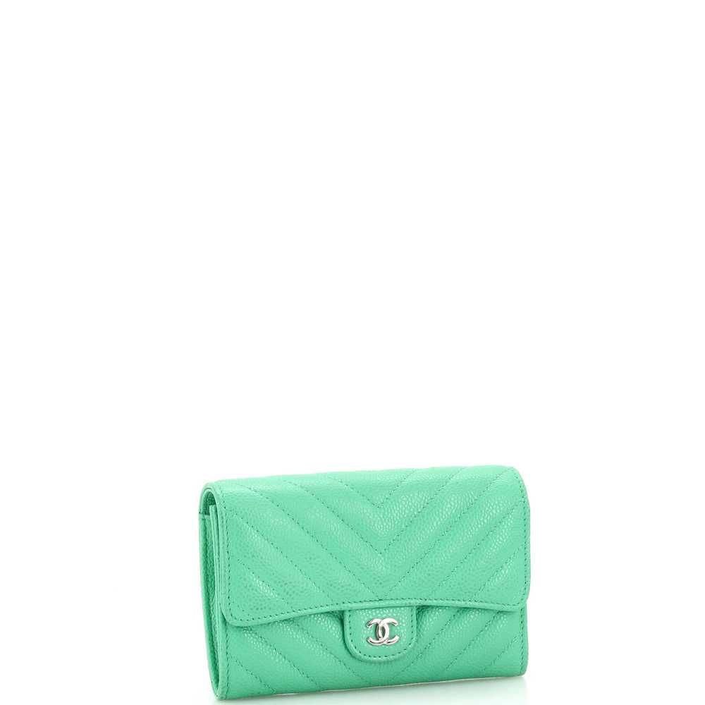 CHANEL CC Gusset Classic Flap Wallet Quilted Cavi… - image 3