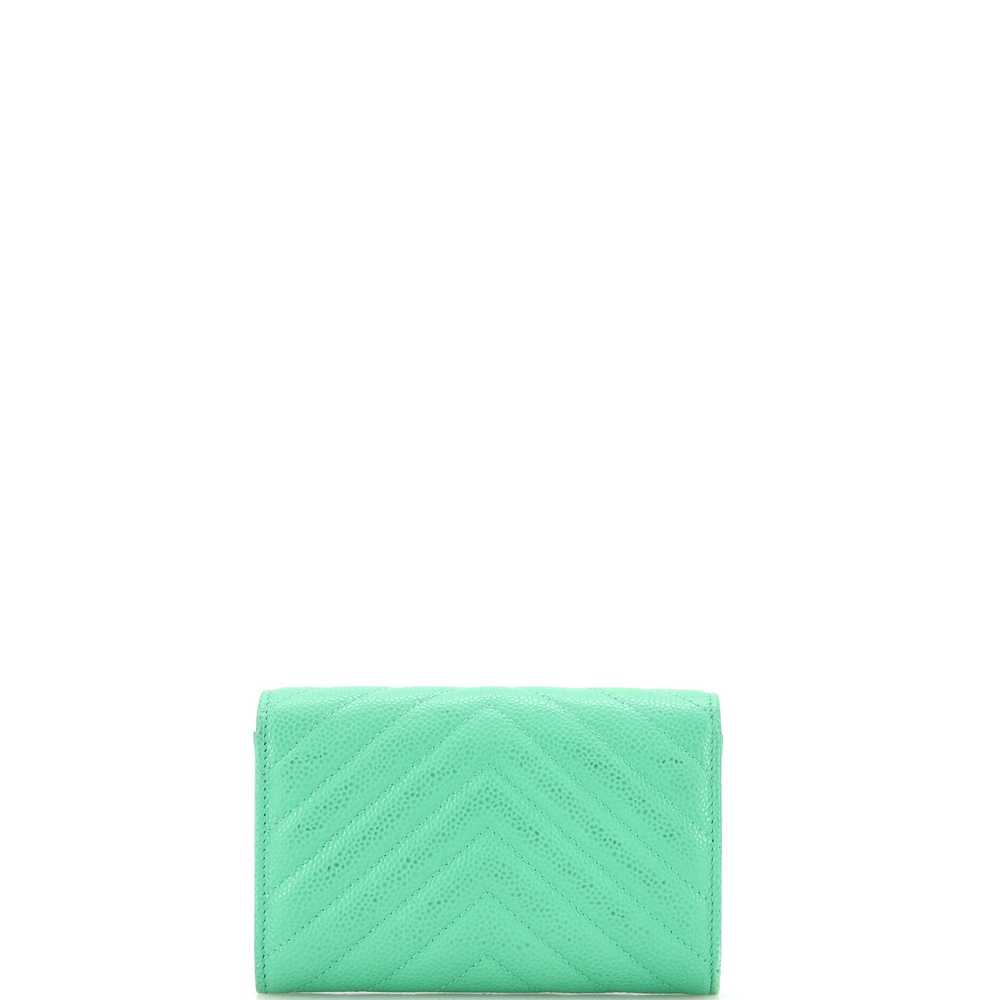 CHANEL CC Gusset Classic Flap Wallet Quilted Cavi… - image 4