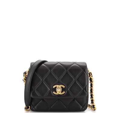 CHANEL Side Note Flap Bag Quilted Lambskin Mini