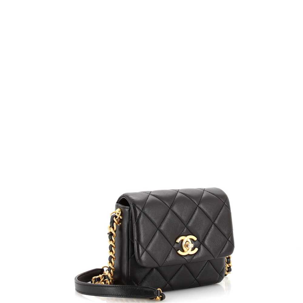 CHANEL Side Note Flap Bag Quilted Lambskin Mini - image 2