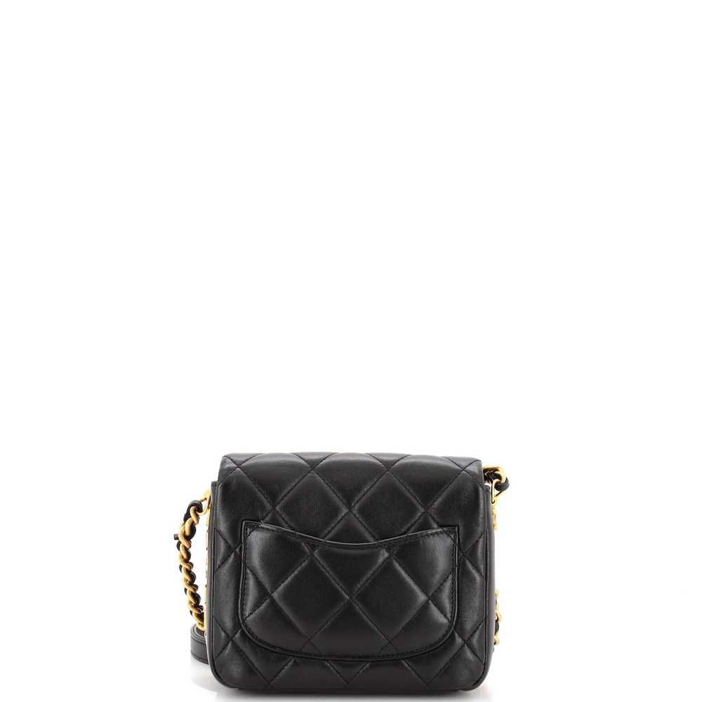 CHANEL Side Note Flap Bag Quilted Lambskin Mini - image 3