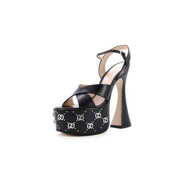 GUCCI Women's Janaya GG Studded Platform Sandals L