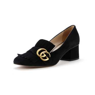 GUCCI Women's GG Marmont Fringed Pumps Suede - image 1