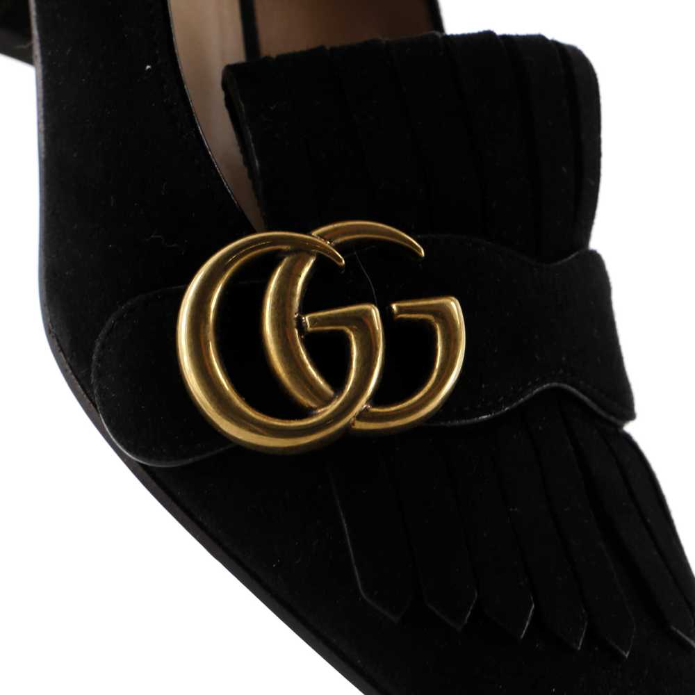 GUCCI Women's GG Marmont Fringed Pumps Suede - image 5