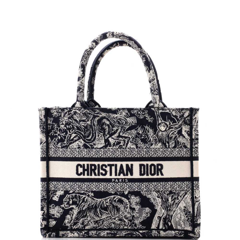 Christian Dior Book Tote Embroidered Canvas Small - image 1