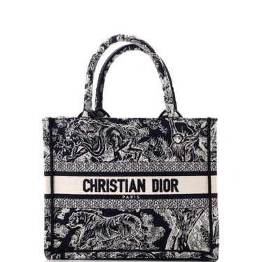 Christian Dior Book Tote Embroidered Canvas Small - image 1