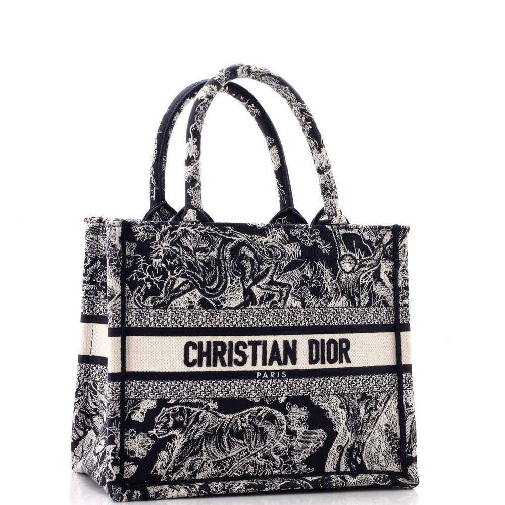 Christian Dior Book Tote Embroidered Canvas Small - image 2