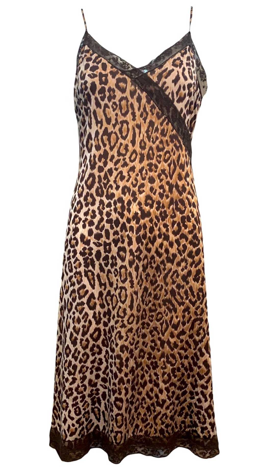 D&G 2000s Leopard Print Slip Midi Dress - image 1