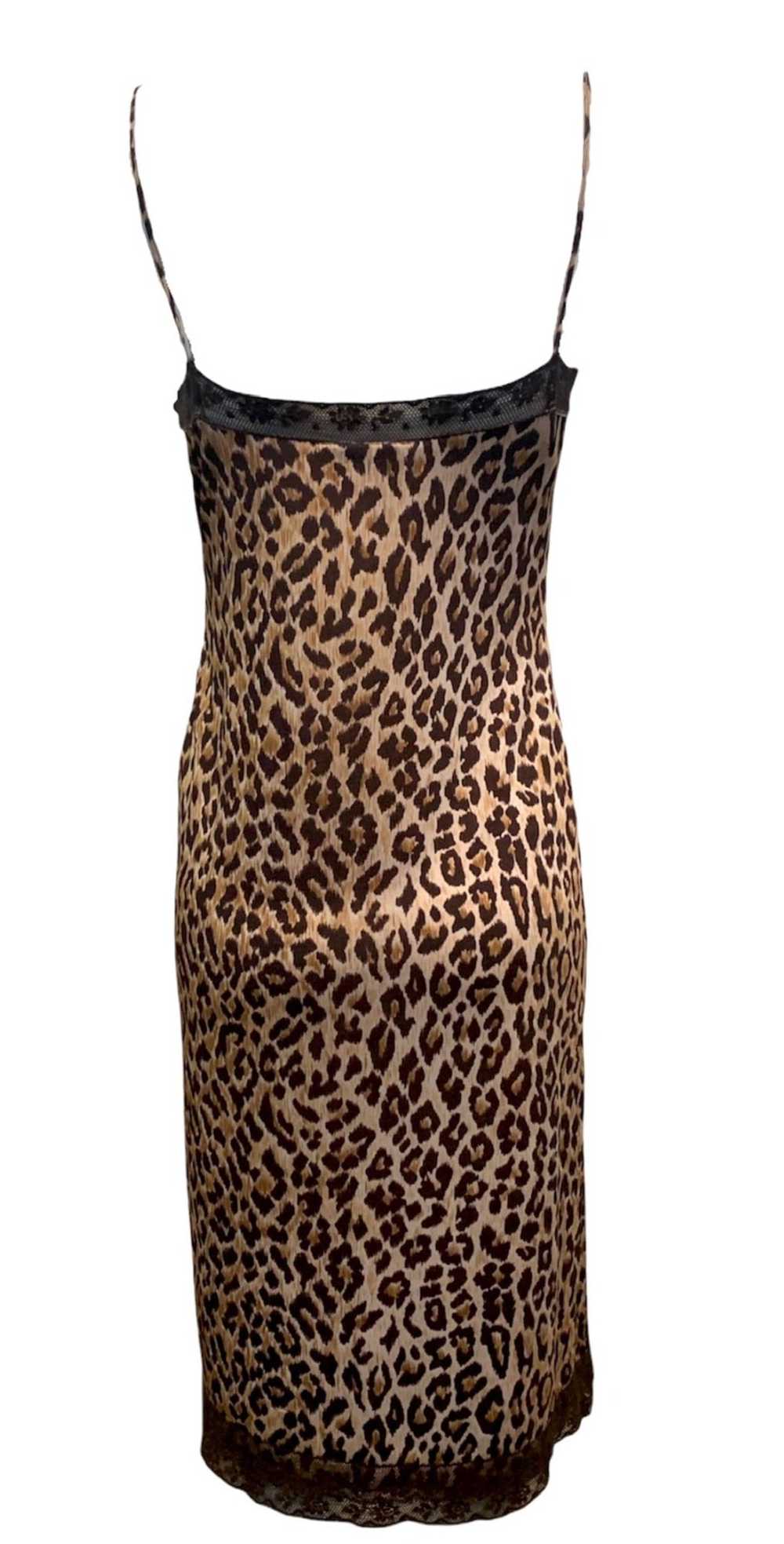 D&G 2000s Leopard Print Slip Midi Dress - image 3