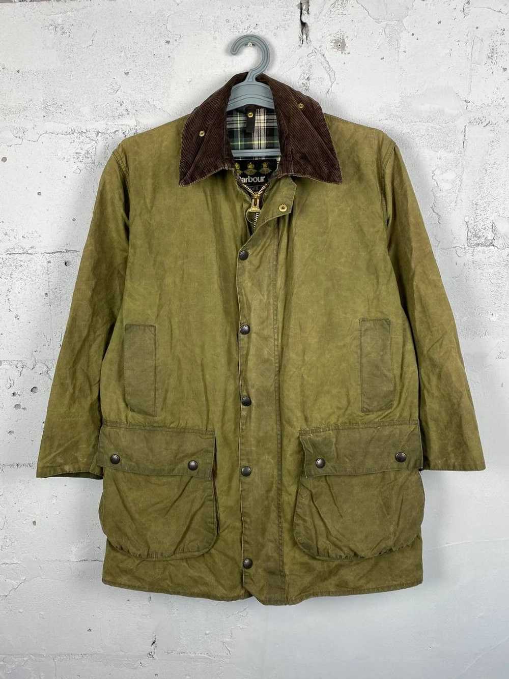 Barbour × Vintage × Waxed Vintage 90s Barbour Bed… - image 1