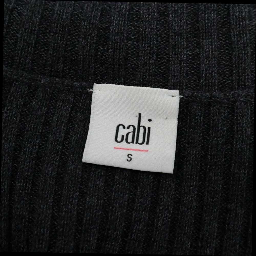 Vintage Small Charcoal Gray Rib Knit Zip Oversize… - image 5