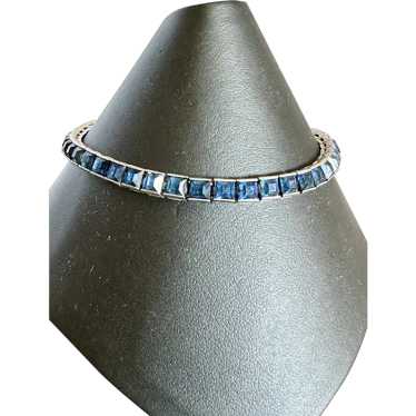 Art Deco Sterling Paste Bracelet - image 1