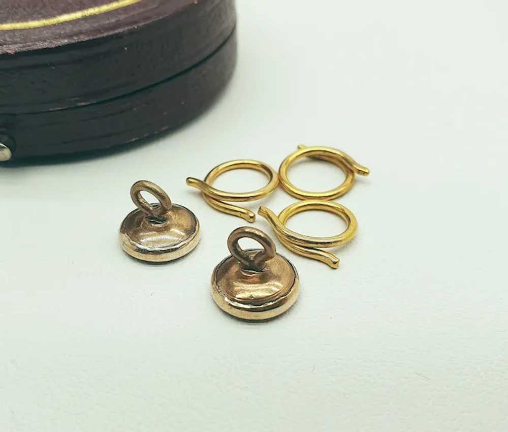 Antique Edwardian Mens Gold and Silver Fronted Mo… - image 9