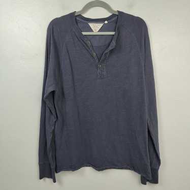 Rag & Bone Rag & Bone Henley Shirt Mens XL Navy B… - image 1