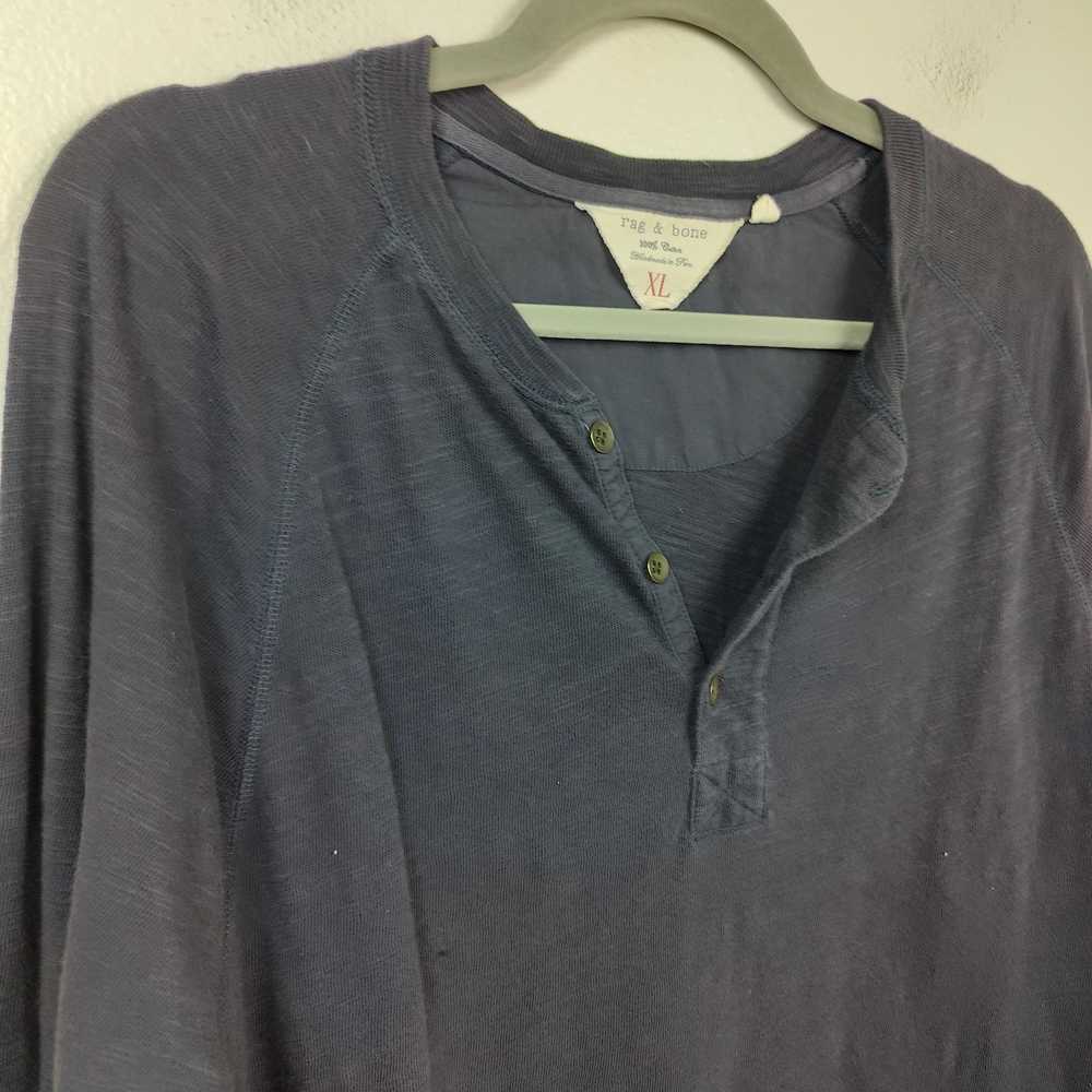 Rag & Bone Rag & Bone Henley Shirt Mens XL Navy B… - image 2