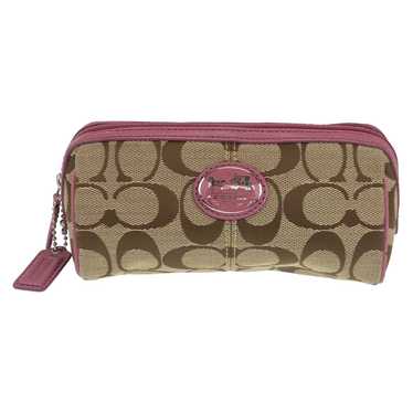 Coach Coach Coach Signature Canvas/Leather Pouch … - image 1