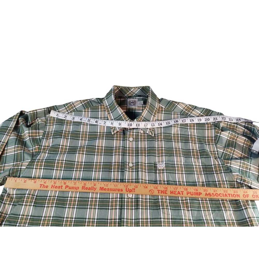 Cinch Cinch Button Up Shirt Men Sz XL Green Brown… - image 4