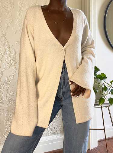 cream textured sweater