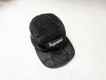 Supreme Supreme Velvet Camp Cap Black Hat 5 Panel… - image 1