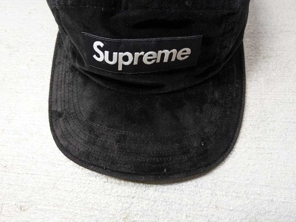 Supreme Supreme Velvet Camp Cap Black Hat 5 Panel… - image 3