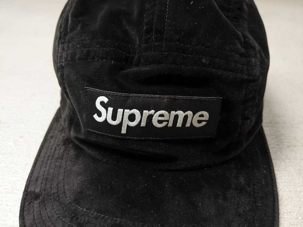 Supreme Supreme Velvet Camp Cap Black Hat 5 Panel… - image 4