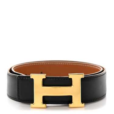 HERMES Swift Epsom 24mm Mini H Belt 70 28 Black G… - image 1