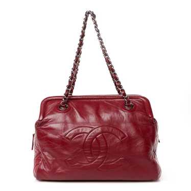 CHANEL Lambskin Timeless CC Tote Red