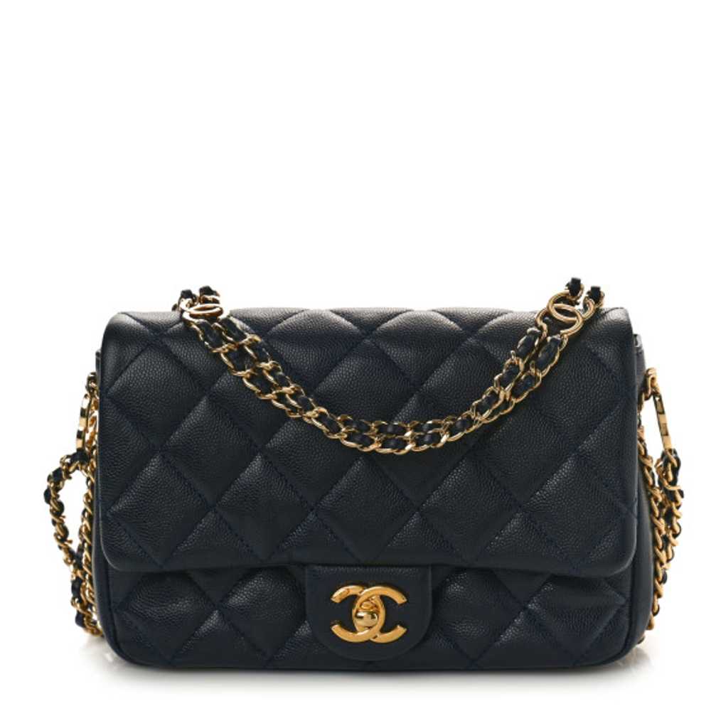 CHANEL Caviar Quilted Mini CC You Flap Navy - image 1