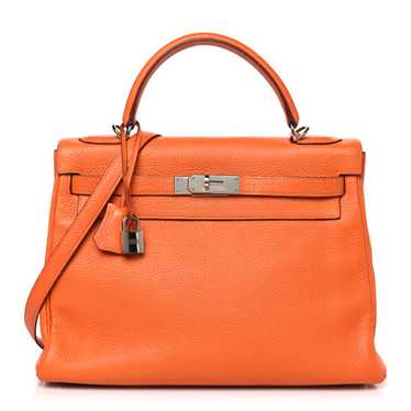 HERMES Taurillon Clemence Kelly Retourne 32 Orange