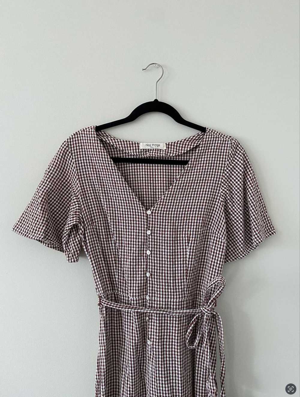 Nice Things Paloma S. Brown gingham jumpsuit (36)… - image 4