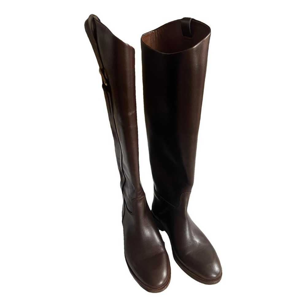 Massimo Dutti Leather riding boots - image 1