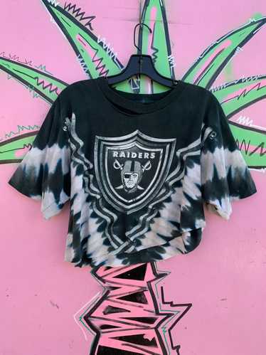 *AS-IS* TIE DYE OAKLAND RAIDERS CROPPED T-SHIRT SI