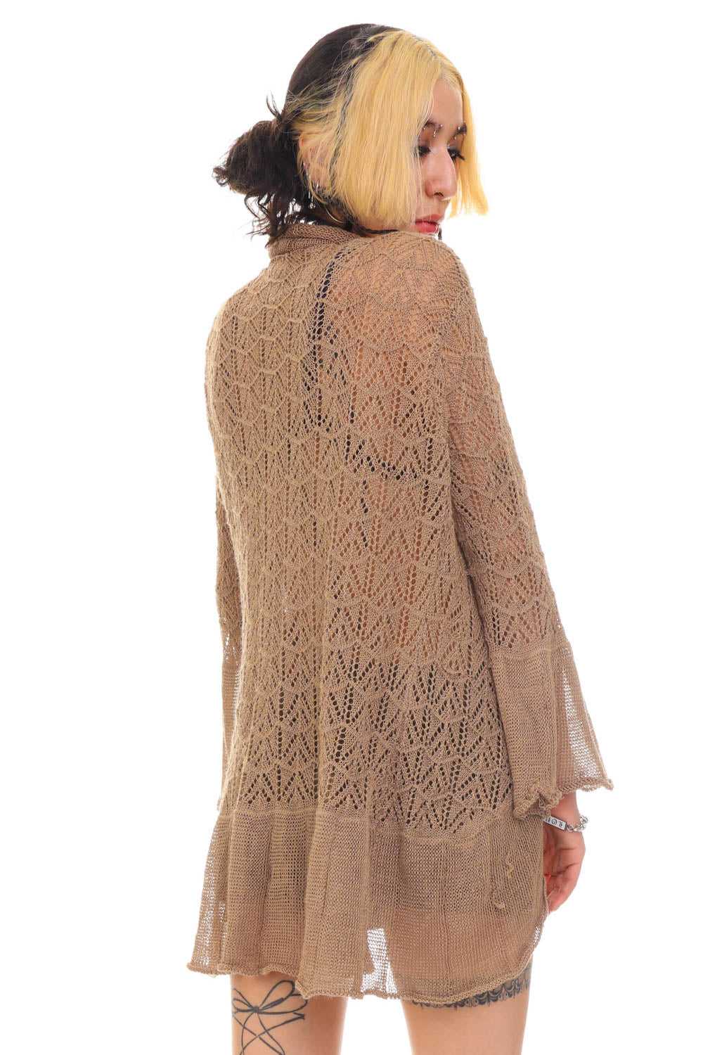 Vintage Y2K Sandy Knit Cardigan - OSFM - image 8