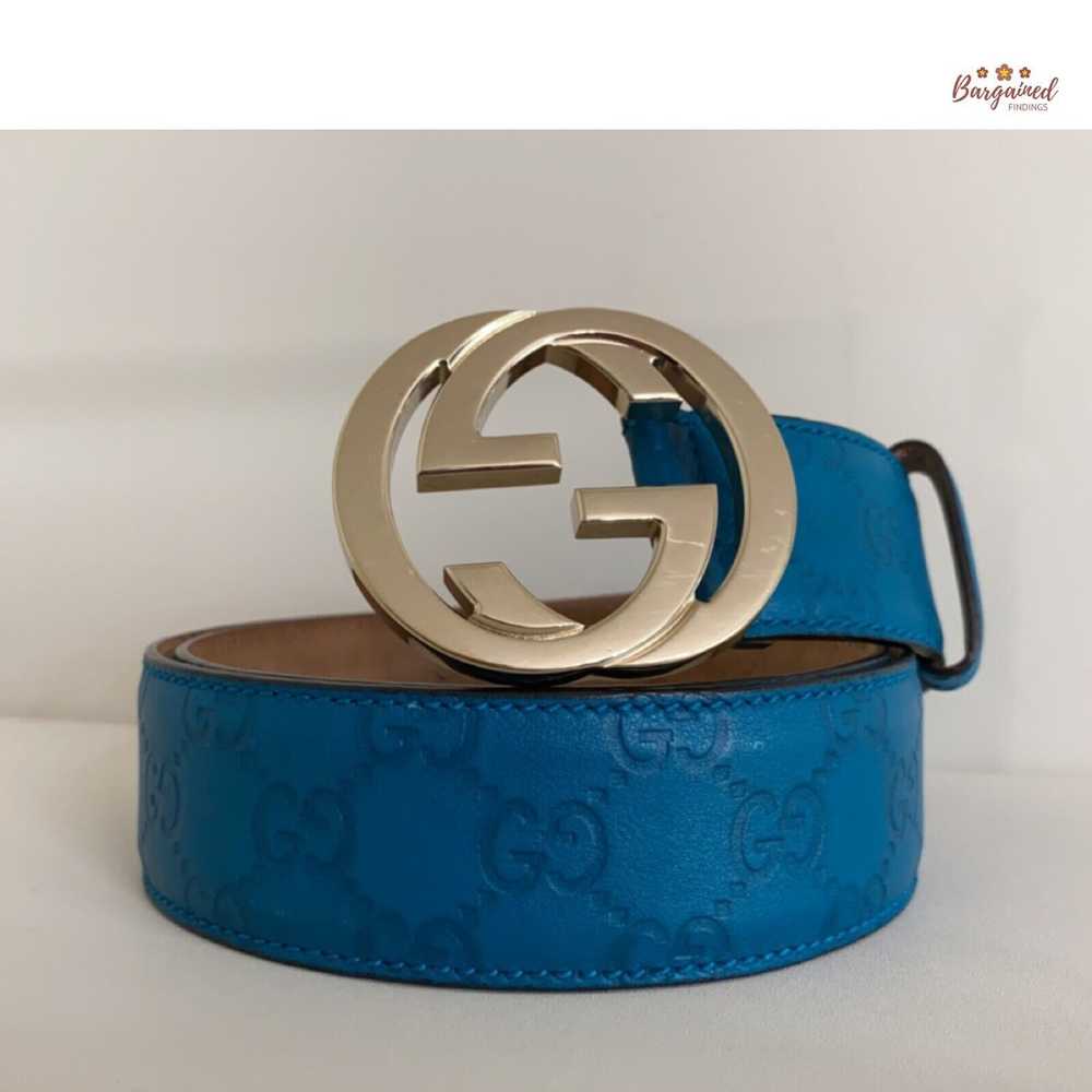 Gucci GUCCI Guccissima Leather Gold Interlocking … - image 1