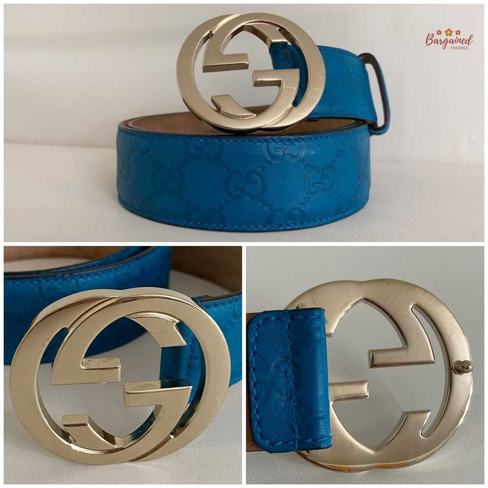 Gucci GUCCI Guccissima Leather Gold Interlocking … - image 2