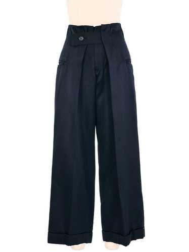 Yohji Yamamoto Satin High Waisted Trousers