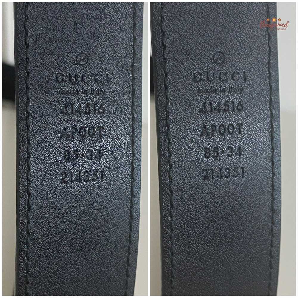 Gucci Gucci Black Smooth Leather Signature Double… - image 6