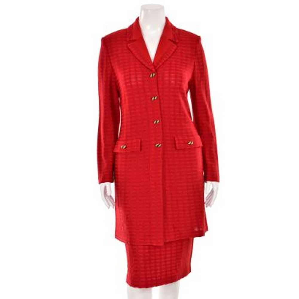 St. John Collection 2Pc Long Jacket & Skirt Set i… - image 1