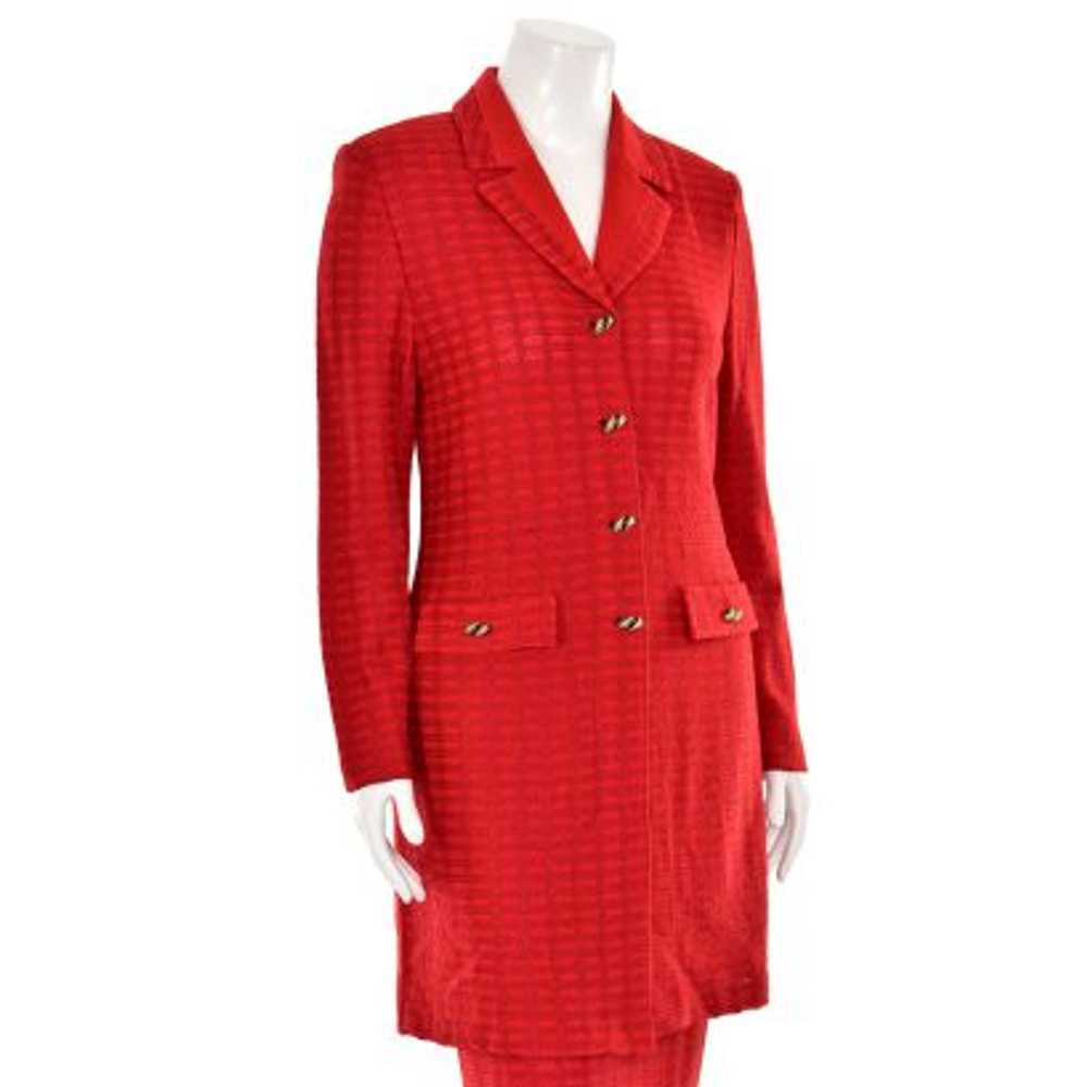 St. John Collection 2Pc Long Jacket & Skirt Set i… - image 7