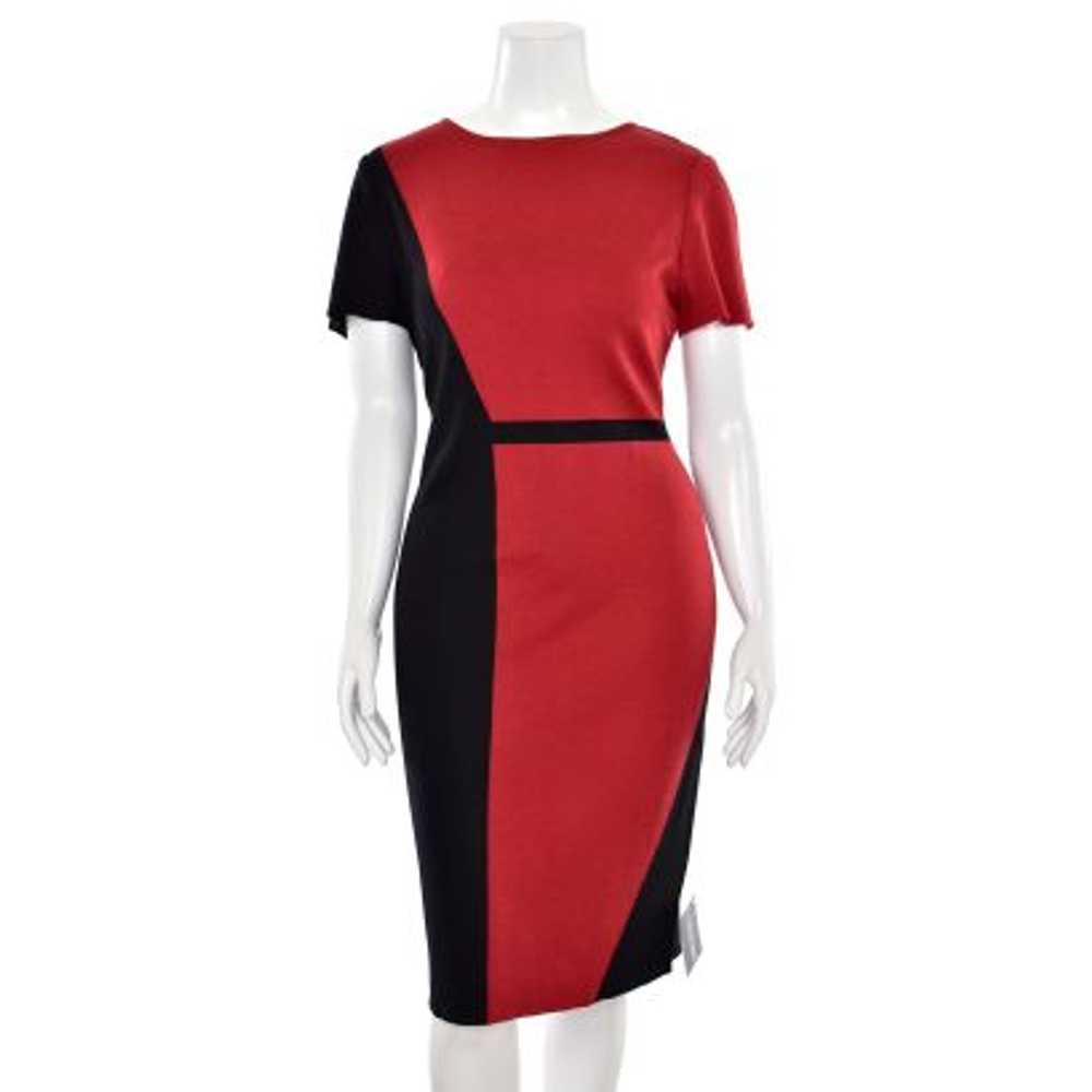 St. John Knits Milano Knit Sheath Dress in Caviar… - image 1