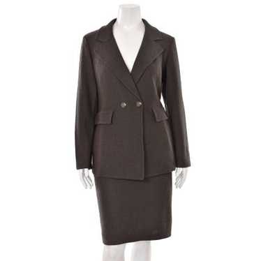 St. John Knits 2Pc Jacket & Skirt Suit in Mocha B… - image 1