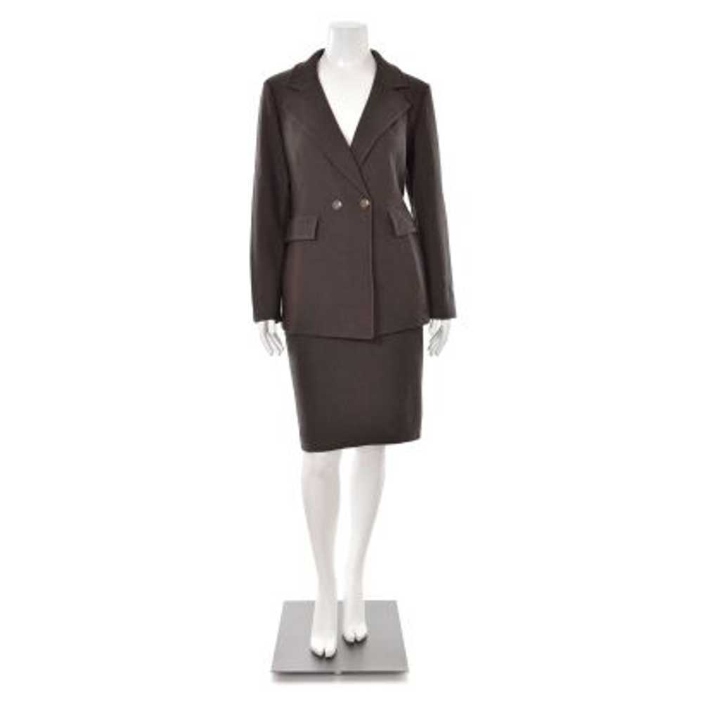 St. John Knits 2Pc Jacket & Skirt Suit in Mocha B… - image 2